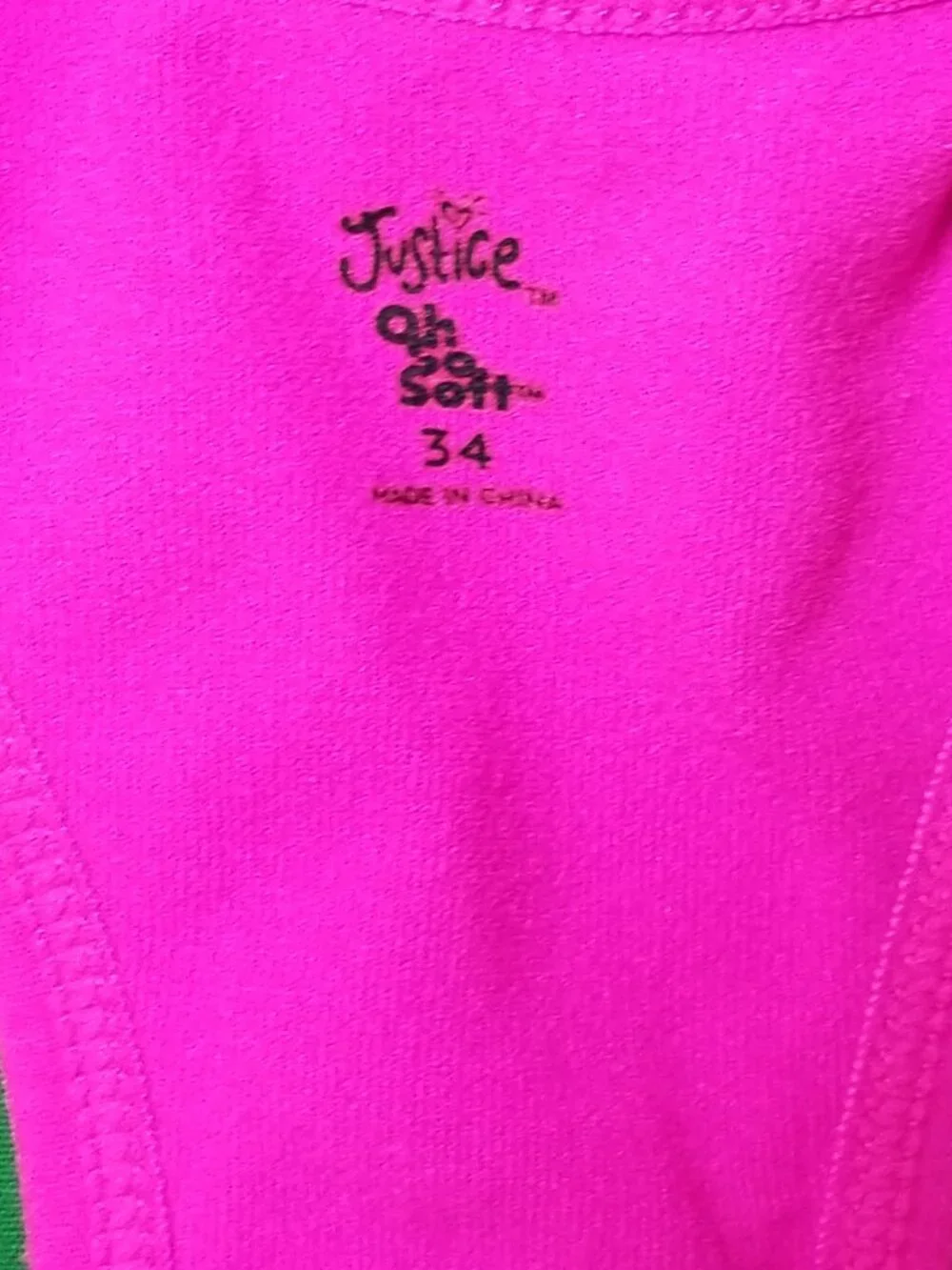 Justice Sports Bra Girls Size 34 Racerback Lot of 2 Pink & Gray Tie Dye Athletic